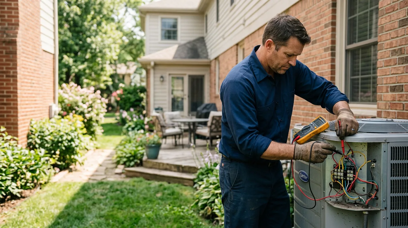 HVAC technician working near Big Flats, NY